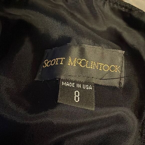 Scott McClintock 90’s Black Formal Maxi Dress Sleeveless Beaded Sz. 8 - Picture 6 of 6